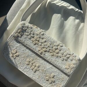 STAUD | NWT Tommy Beaded Shoulder Bag Garden Party